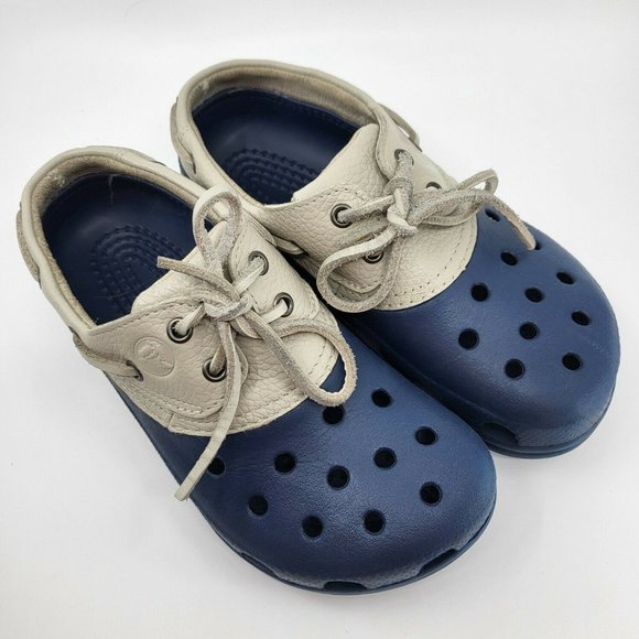 islander crocs light blue